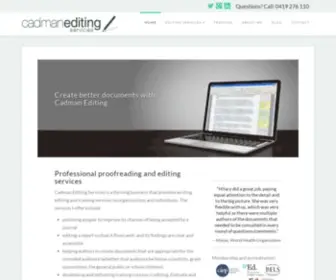 Cadmanediting.com(Proofreading and Editing Services) Screenshot