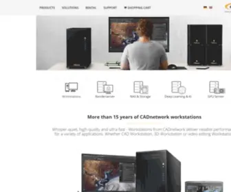 Cadnetwork.de(CADnetwork CAD Workstations und Renderfarm Server) Screenshot