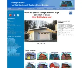 Cadnw.com(Cad Northwest Workshop and Garage Plans) Screenshot