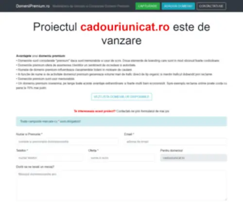 Cadouriunicat.ro(Acest domeniu este disponibil) Screenshot