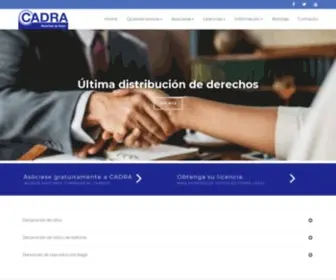 Cadra.org.ar(Centro de Administración de Derechos Reprográficos Asociación Civil) Screenshot