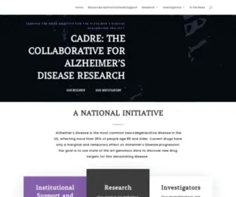 Cadregenomics.org(A Collaboration for Alzheimer's Disease Research) Screenshot