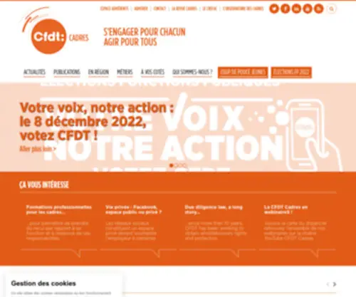 CadrescFdt.fr(CFDT Cadres) Screenshot