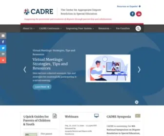 Cadreworks.org(The Center for Appropriate Dispute Resolution in Special Education) Screenshot