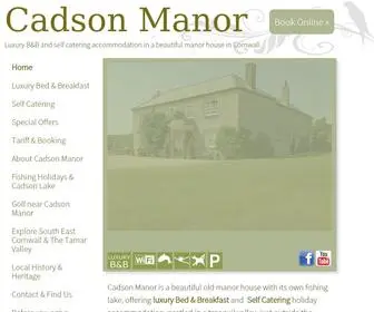 Cadsonmanor.co.uk(Callington Bed & Breakfast Cornwall Cadson Manor) Screenshot