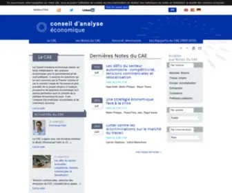 Cae-Eco.fr(Conseil d'Analyse Economique) Screenshot