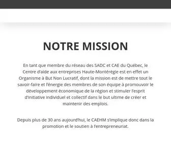 Caehm.com(Centre d'aide aux entreprises Haute) Screenshot