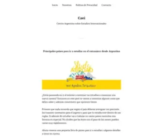 Caei.com.ar(Centro Argentino de Estudios Internacionales (CAEI)) Screenshot