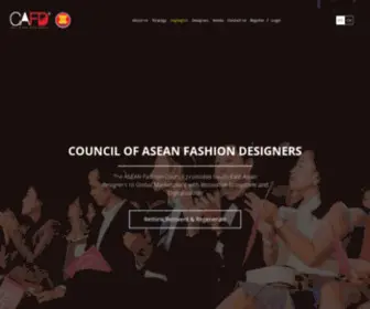 Cafdasia.com(COUNCIL OF ASEAN FASHION DESIGNERS) Screenshot