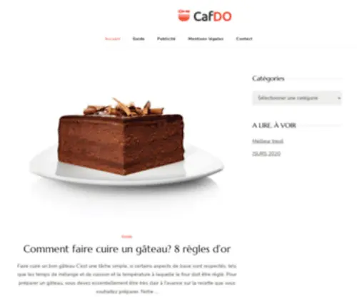 Cafdo.org(Cuisine, recettes et accessoires) Screenshot