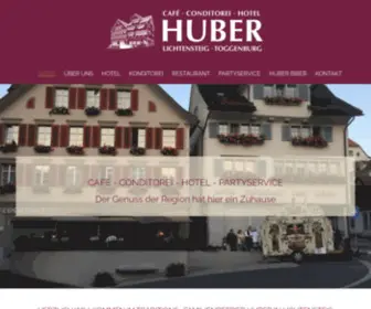 Cafe-Huber.ch(Herzlich willkommen auf der Webseite von Café) Screenshot