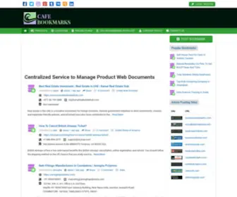 Cafebookmarks.com(Centralized Service to Manage and Share Product Web Documents) Screenshot