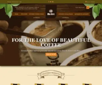 Cafebrittaustralia.com.au(Cafe Britt Australia) Screenshot