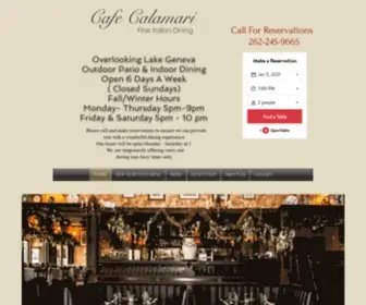 Cafecalamari.com(Cafe Calamari) Screenshot