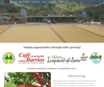 Cafeciba.com.sv(Sociedad Cooperativa de Cafetaleros de Ciudad Barrios de R.L) Screenshot