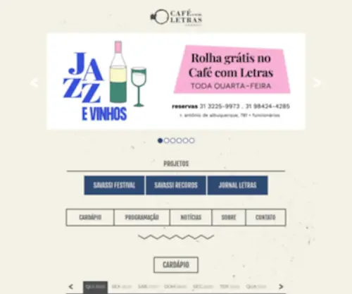 Cafecomletras.com.br(Café) Screenshot