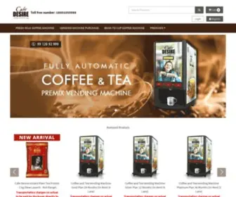 Cafedesireonline.com(Tea Coffee Machine for Office) Screenshot