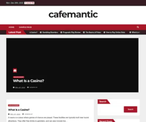 Cafemantic.com Screenshot