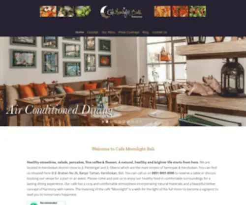 Cafemoonlightbali.com(Cafe Moonlight Bali Healthy Options) Screenshot