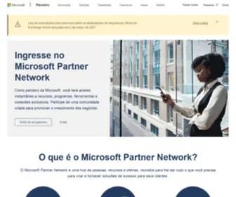 Cafepartnerbrasil.com.br(Bem-vindo ao Microsoft Cloud Partner Program) Screenshot