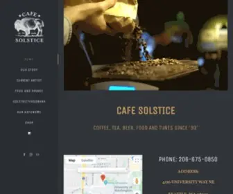 Cafesolsticeseattle.com(Preparing coffee for Seattle since '93) Screenshot