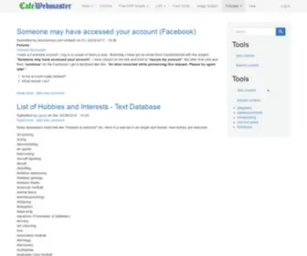 Cafewebmaster.com(Home) Screenshot