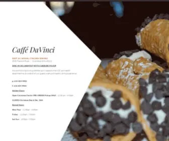 Caffedavinciua.com(Caffé) Screenshot