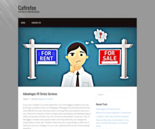 Cafirefee.com(Feel Free To Take Our Advice) Screenshot