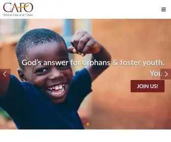 Cafo.org(Christian Alliance for Orphans) Screenshot