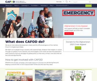 Cafod.org(Catholic international development charity) Screenshot