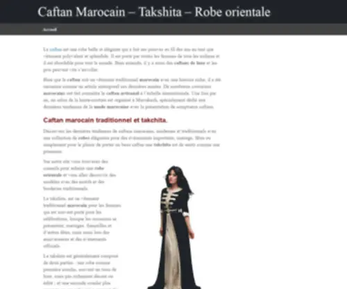 Caftan-Marocain.net(Caftan marocain en ligne) Screenshot