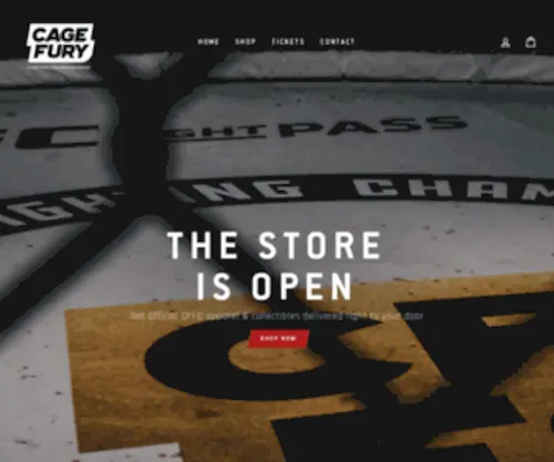 Cagefurystore.com(Shop official tickets & apparel for Cage Fury Fighting Championships (CFFC)) Screenshot