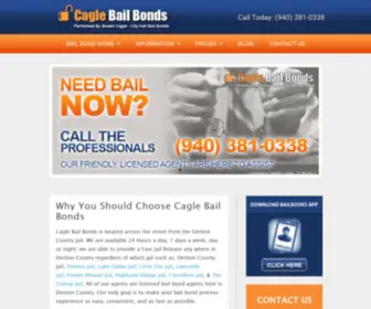 Caglebailbond.com(Denton TX Bail Bonds) Screenshot