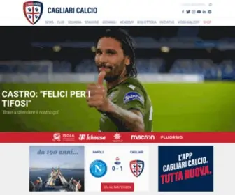 Cagliaricalcio.com(News e aggiornamenti sul sito ufficiale del Cagliari Calcio) Screenshot