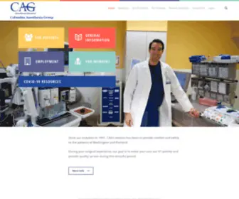 Cagmed.com(Columbia Anesthesia Group) Screenshot