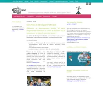 Cahiers-Developpement-Durable.be(Les cahiers du développement durable) Screenshot