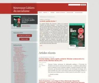 Cahiersdusocialisme.org(Nouveaux Cahiers du socialisme) Screenshot