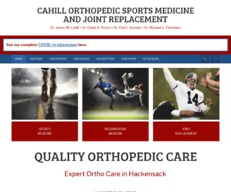 Cahillorthopedic.com(Quality Orthopaedic Care) Screenshot