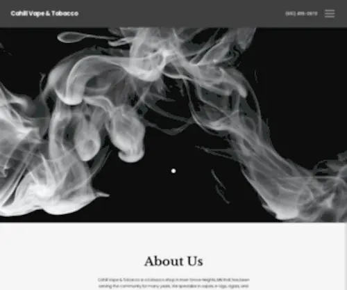 Cahillvape.com(Cahill Vape &amp; Tobacco) Screenshot