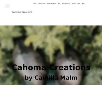Cahomacreations.com(Online Marketing) Screenshot