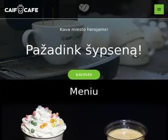 Caifcafe.lt(Caif Cafe Kava coffee shop bar espresso cappuccino latte flat white caramel macchiato mocha frappe) Screenshot