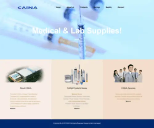 Cainamed.com(Jiangsu Caina Medical Company Inc) Screenshot