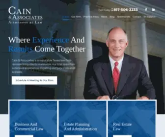 Cainlawyers.com(Cleburne Business Litigation Firm) Screenshot