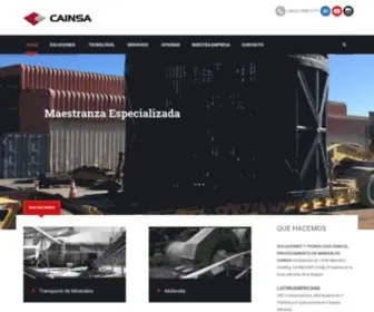 Cainsa.cl(Soluciones y Tecnología para el Procesamiento de Minerales) Screenshot