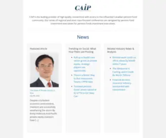 Caipforum.com(Canadian Alternative Investments in Pensions) Screenshot