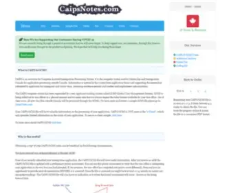 Caipsnotes.com(Official site for CAIPS and GCMS file) Screenshot