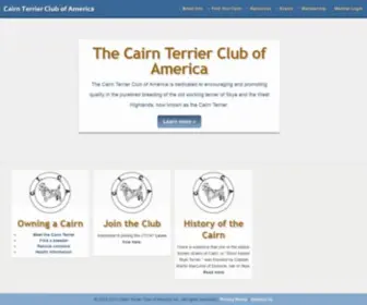 Cairnterrier.org(Cairn Terrier Club of America) Screenshot