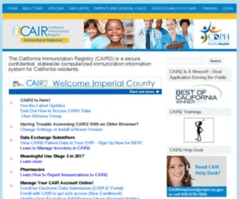 Cairweb.org(California Immunization Registry) Screenshot