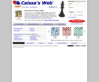 Caissa.com(Caissa's Web is a free online chess server offering both live (real) Screenshot
