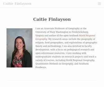 Caitiefinlayson.com(UMW Geography) Screenshot